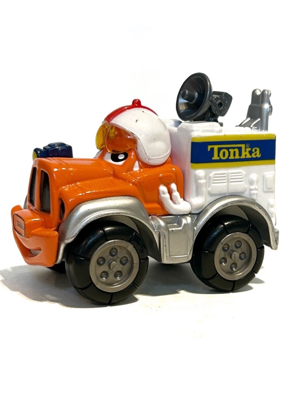Vintage 2002 Lil Chuck Tonka Truck Toy Car Smiling Orange White Maisto Hasbro